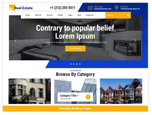 VW Real Estate one of the best WordPress templates for real estate