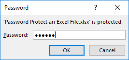 Wenn Sie die Excel-Datei das nächste Mal öffnen, werden Sie aufgefordert, das Kennwort einzugeben. 7057284