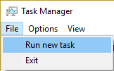 Klicken Sie auf die Datei und führen Sie dann die neue Aufgabe im Aufgaben-Manager 9-3999443 aus