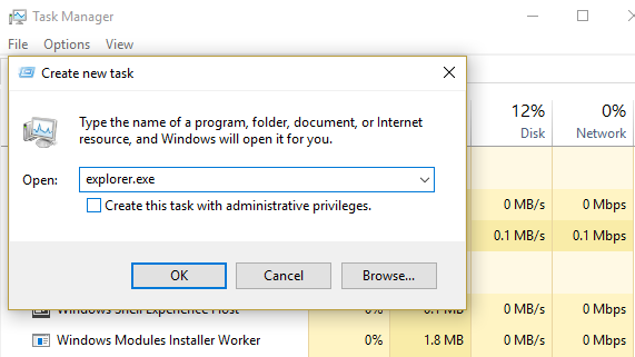 Klicken Sie auf die Datei und führen Sie dann die neue Aufgabe und den Typ-Explorer aus. Klicken Sie auf OK-10-3492064