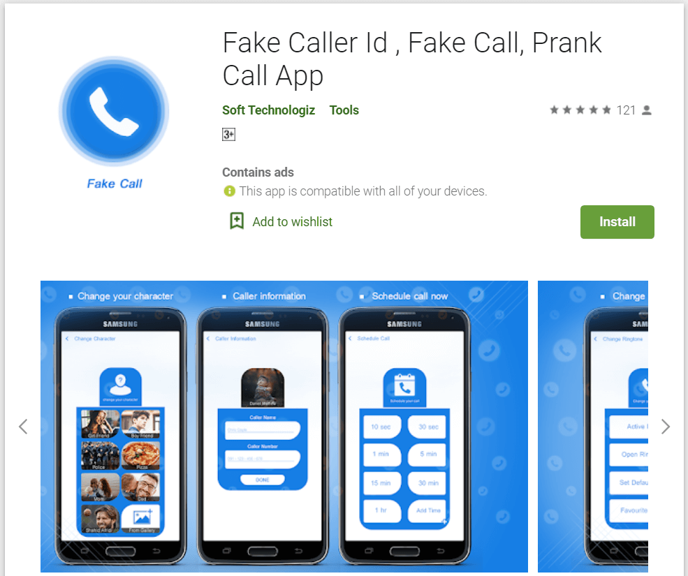 fake message fake call app