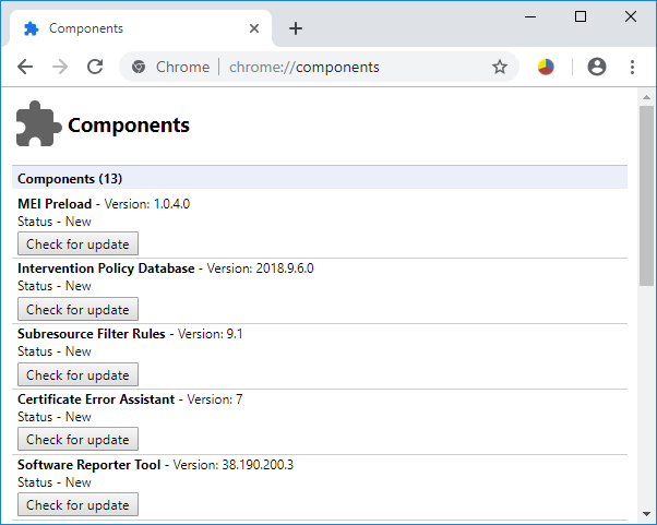 </noscript>✅ Verwenden Sie Chrome-Komponenten, um einzelne Komponenten zu aktualisieren