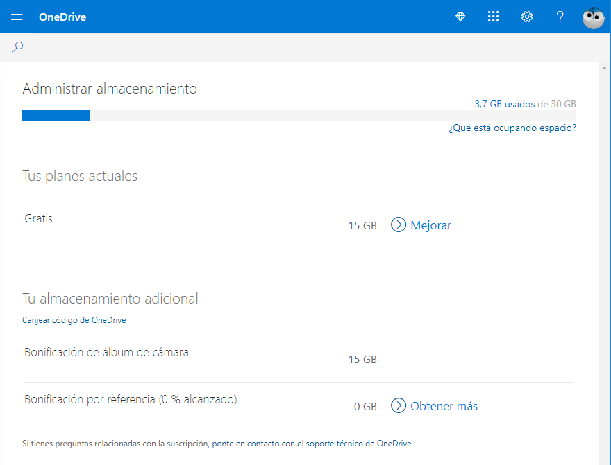 Almacenamiento OneDrive