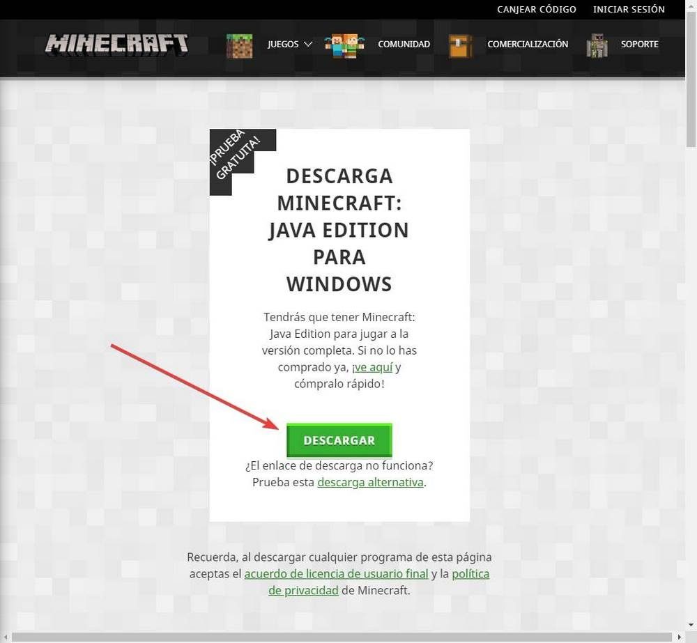 Descarga Minecraft gratis