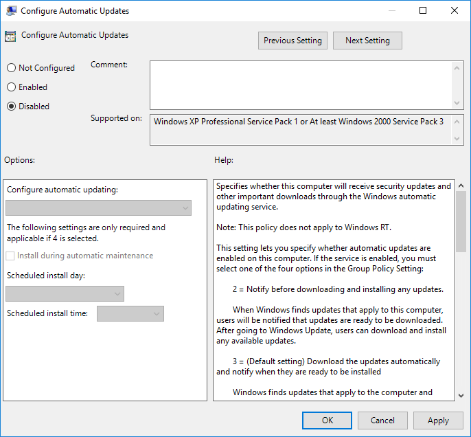 Deaktivieren Sie das automatische Windows-Update mithilfe des Gruppenrichtlinien-Editors 1-1115325
