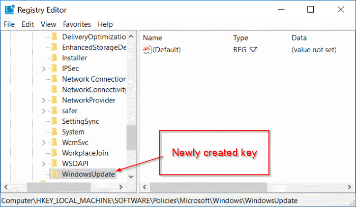 Geben Sie-windowupdate-as-the-name-of-the-key ein, den Sie gerade erstellt haben. 9014884