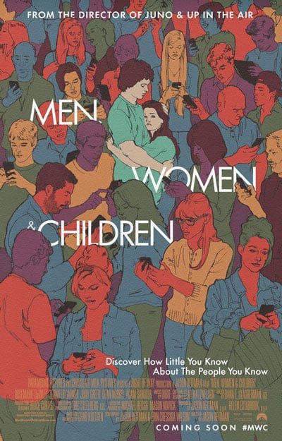 Cartel oficial de hombres, mujeres y niños.