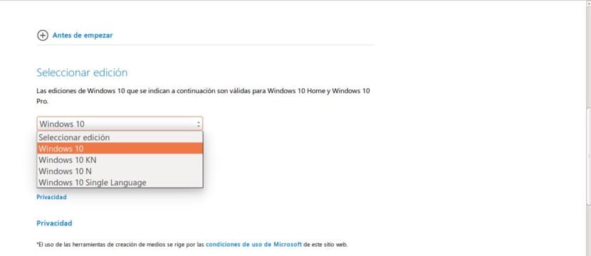 Versiones ISO de Windows 10
