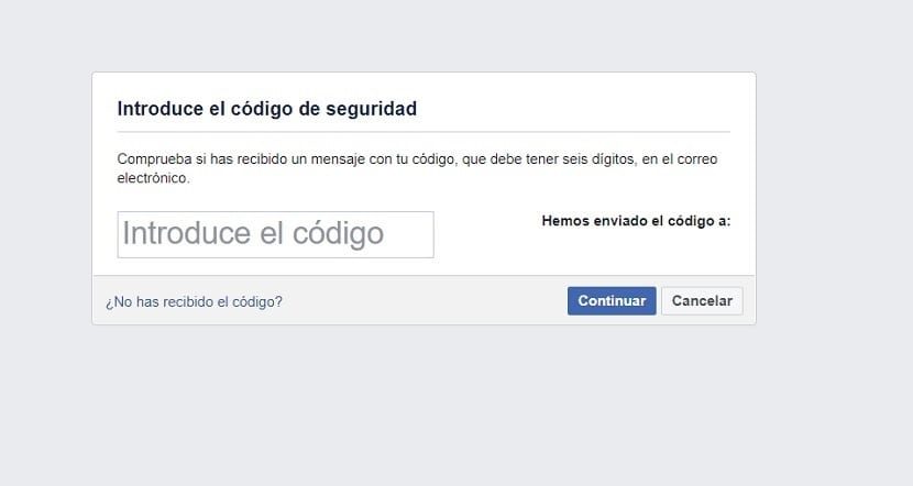 Facebook recuperar contraseña