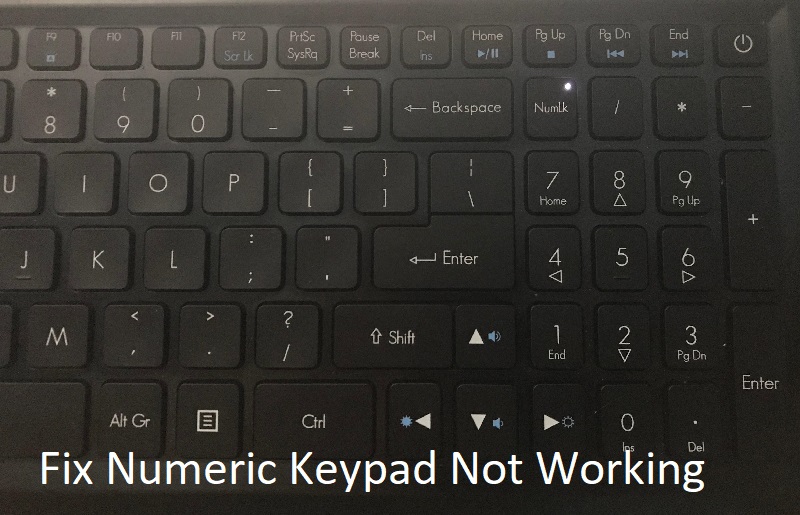 El teclado numérico no funciona en Windows 10