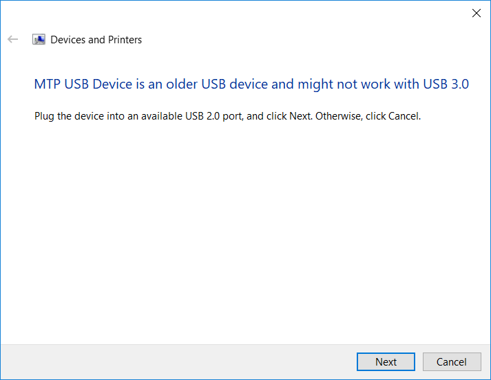 El dispositivo USB Fix es un dispositivo USB más antiguo y es posible que no funcione con USB 3.0