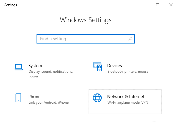 Drücken Sie die Windows-Taste, um die Einstellungen zu öffnen und dann auf das Netzwerk Internet 5100339 zu klicken