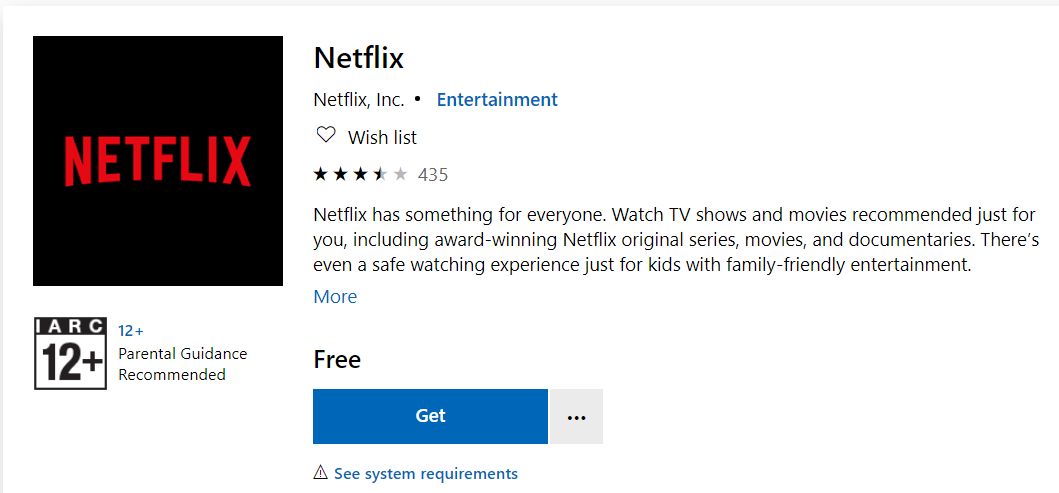 Installieren Sie die Netflix-App erneut unter Windows 10-8114461