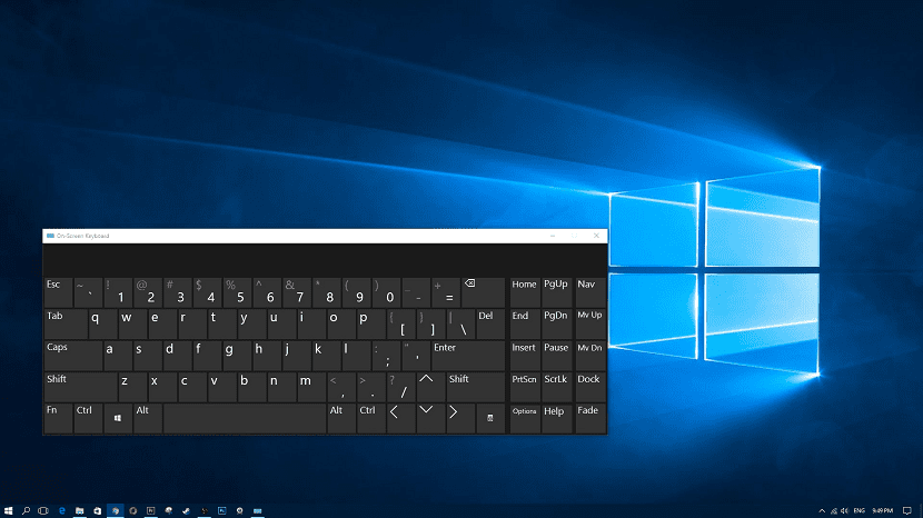 Teclado en pantalla de Windows 10