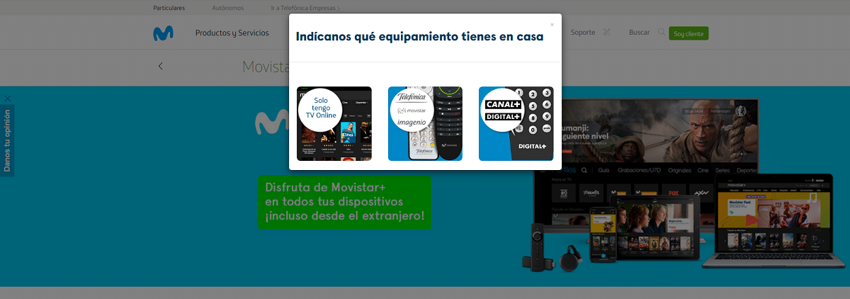 Activar Movistar + en dispositivos
