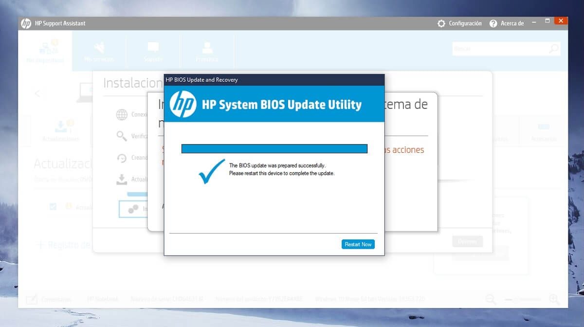 Actualice el BIOS en una computadora HP