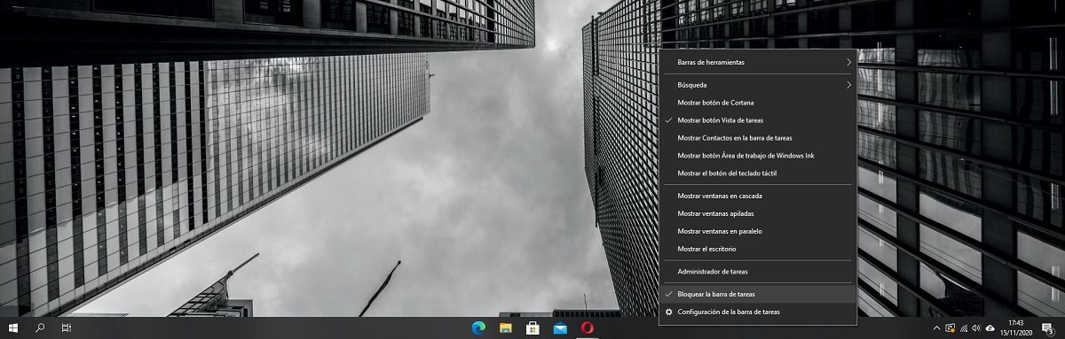 Centrar los iconos de la barra de tareas