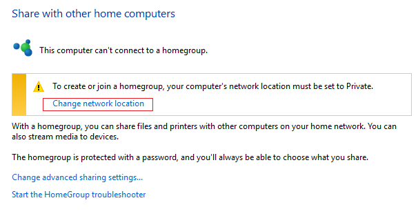 haga clic en Cambiar ubicación de red |  WiFi sigue desconectándose en Windows 10