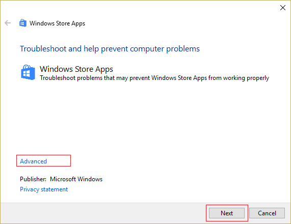 cliquez-sur-avancé-puis-cliquez-à côté-d'exécuter-windows-store-apps-troubleshooter-5650443