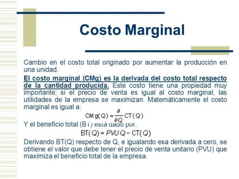 Costo marginal, que es y su influencia en el mercado económico R