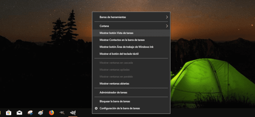 Cómo quitar el botón Vista de tareas de la barra de tareas en Windows 10