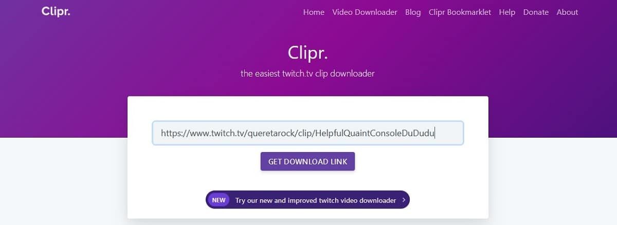 Descarga clips de Twitch
