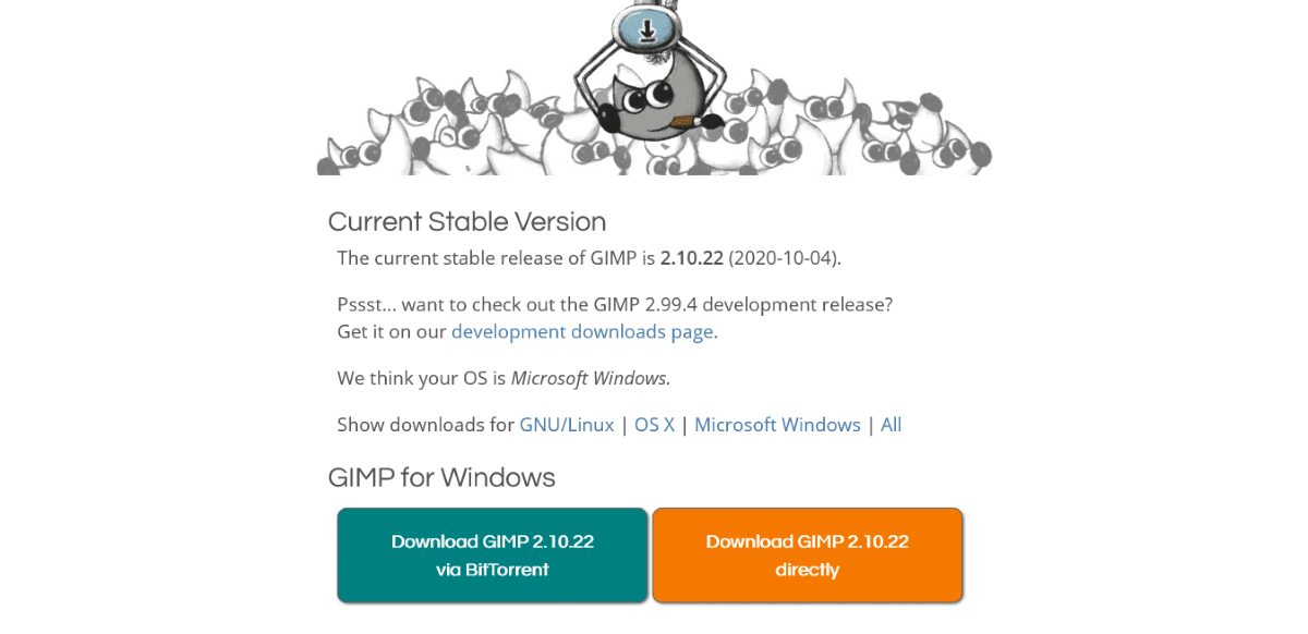 Descarga GIMP para Windows