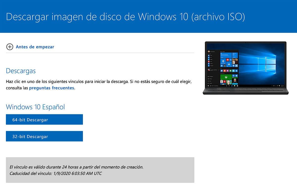 Descargue Windows 10 ISO sin una computadora con Windows