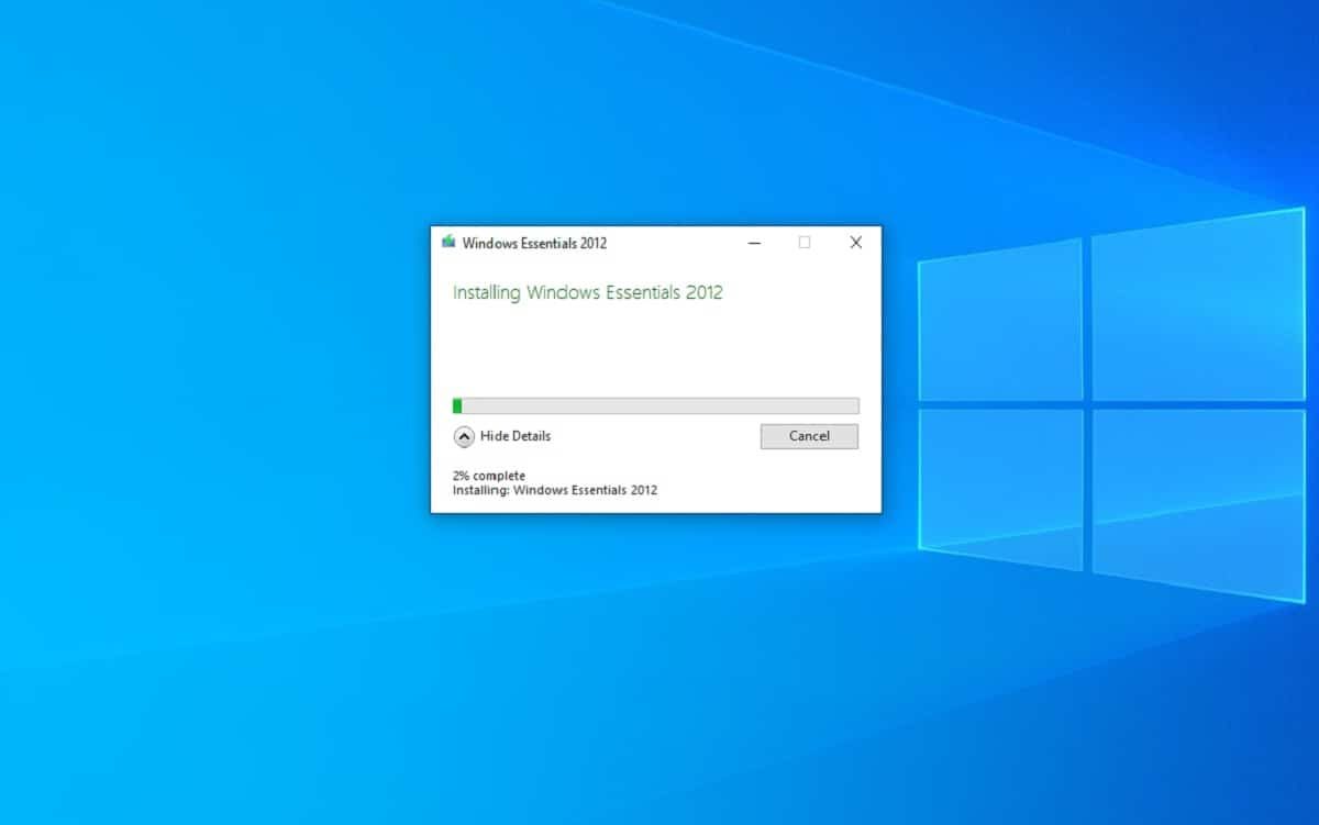 Instalación de Windows Live Essentials 2012 en Windows 10