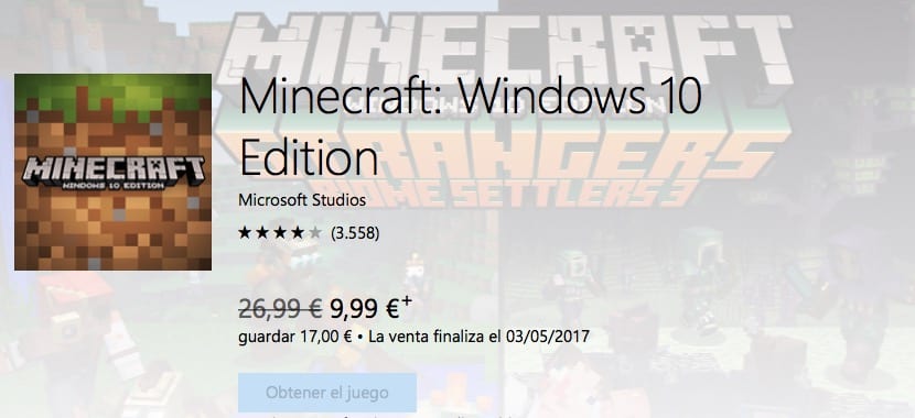 Descarga Minecraft Windows 10 Edition con ahorros significativos