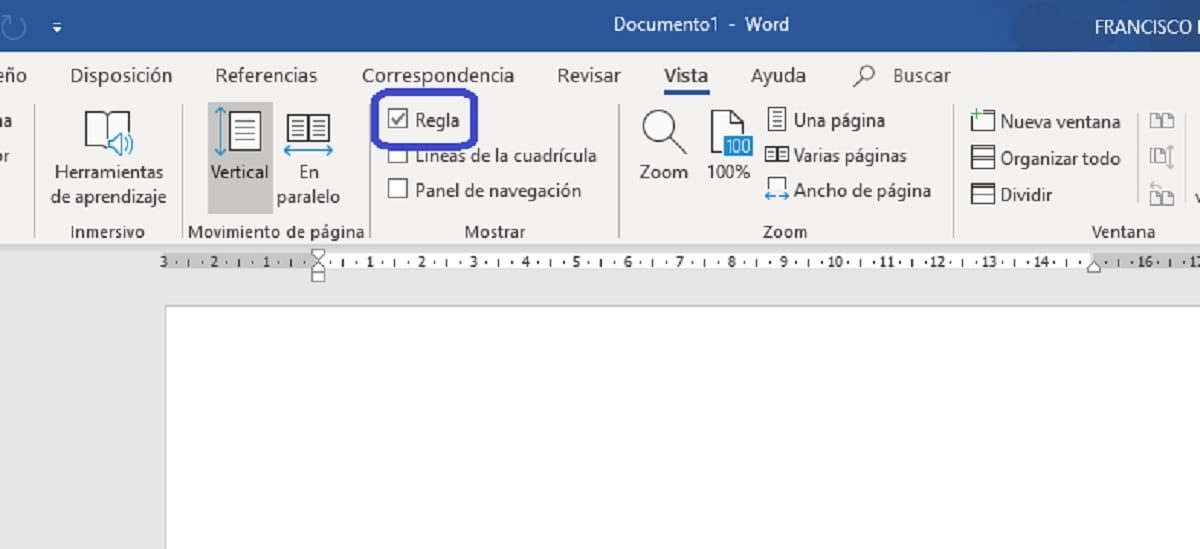 Mostrar u ocultar la regla en Microsoft Word