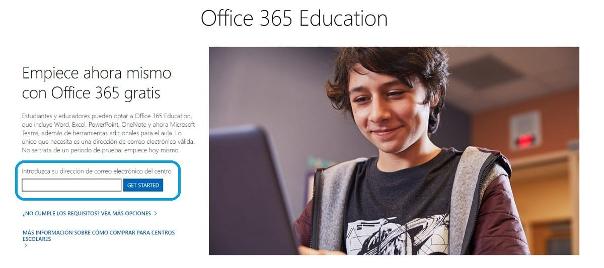 Obtenga una licencia gratuita de Office 365 para estudiantes y profesores