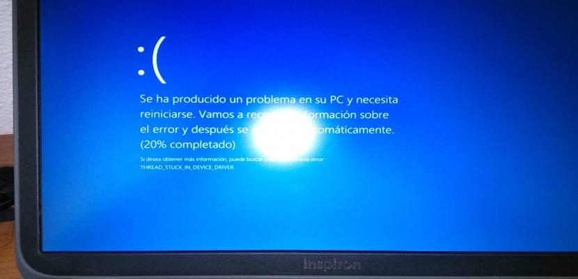 pantalla azul de la muerte en Windows 8.1
