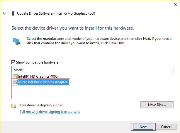 intel hd graphics 4000 driver update windows 8.1