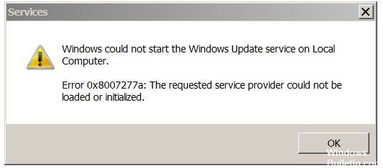 </noscript>✅ Cómo reparar el error de actualización de Windows: 0x8007277a