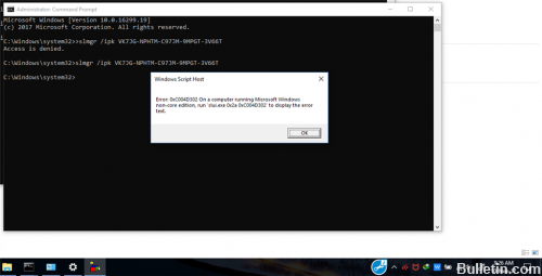 </noscript>✅ Arreglo: Código de error de activación de Windows 0xC004D302