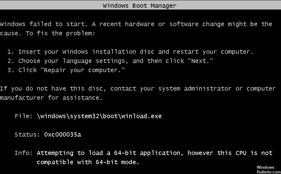 ✅ Cómo reparar el error del Administrador de arranque de Windows – Error 0xc000035a