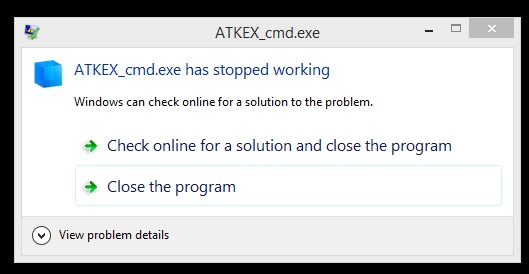 ✅ Cómo solucionarlo: ATKEX_cmd.exe ha dejado de funcionar