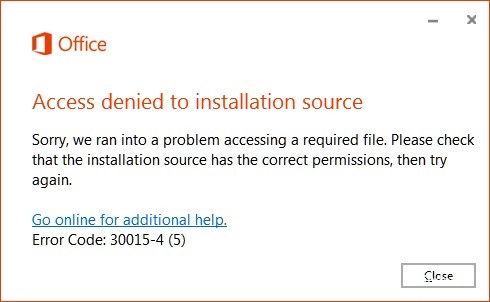 </noscript>✅ Cómo solucionarlo: Acceso denegado al error de Office de origen de instalación