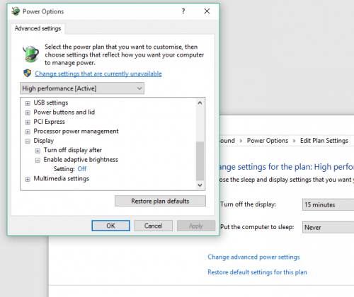 ✅ La reparación del brillo adaptable no se apaga en Windows 10