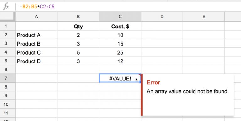 ✅ Solución: no se pudo encontrar un valor de matriz Error de Microsoft Excel