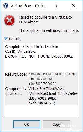 ✅ Cómo reparar el mensaje de error ‘No se pudo adquirir el objeto COM de VirtualBox’