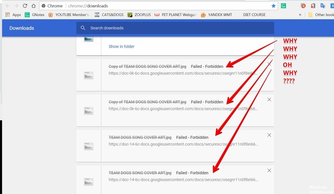 </noscript>✅ Repare el error prohibido fallido al descargar archivos de Google Drive