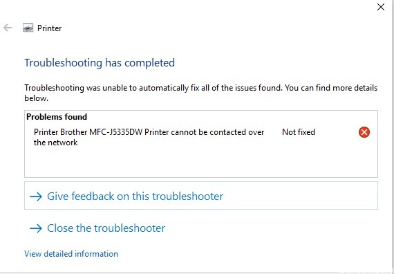 </noscript>✅ Reparación de la impresora no se puede contactar a través de la red