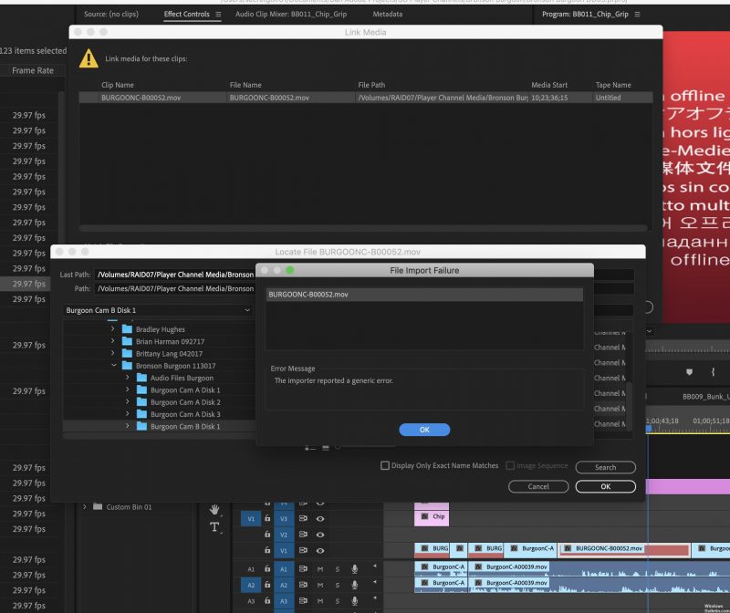 ✅ Reparar el importador informó un error genérico en Adobe Premiere