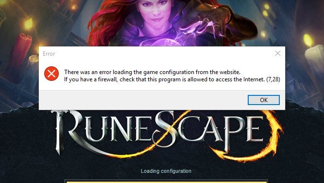 ✅ Solución: hubo un error al cargar la configuración del juego desde el sitio web en Runescape