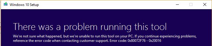 ✅ Reparar el código de error de instalación de Windows 10 0x80072f76 – 0x20016
