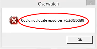 </noscript>✅ La reparación de Overwatch no pudo localizar el error de recursos (0xE00300E0)