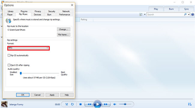 Anleitung zum Konvertieren von WMA-Dateien in MP3 im Windows-Media-Player-8678114