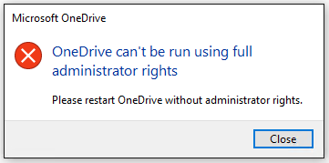 ✅ Cómo reparar el error de derechos de administrador completo de OneDrive